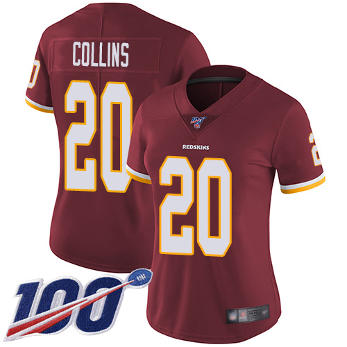 Washington Redskins Limited Burgundy Red Women Landon Collins Home Jersey NFL Football #20 100th->youth nfl jersey->Youth Jersey